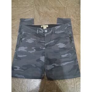 DEMOCRACY "AB" TECHNOLOGY Gray Camouflage Tummy Support Jeans w/ Zip Pockets 12